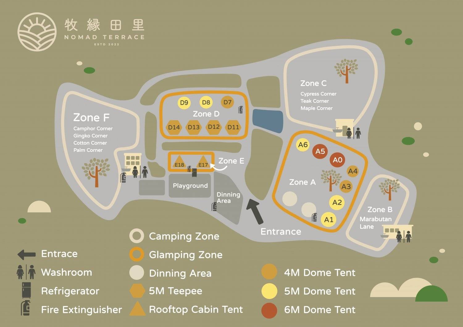 【獨立戶外平台 Zone D】 5米冷氣圓拱波波營 (4人) - (免費升級Chill住食生態體驗套票+DIY早餐-只限星期六入營)
